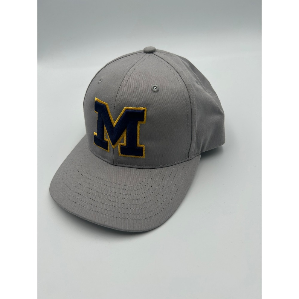 Richardson Pro 214 Michigan Wolverines Hat Grey Adjustable Baseball Cap SM